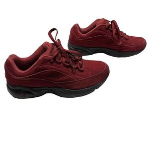 Ryka Catalyst 3 Athletic Lace Up Suede Training Shoe Womens Size 8W Maroon Black